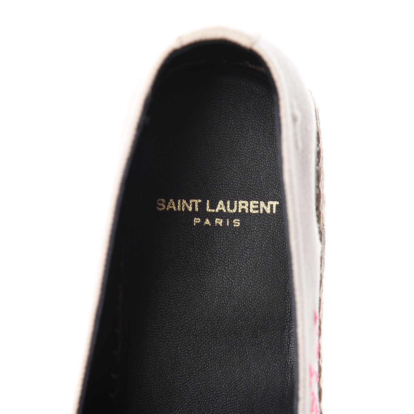 Canvas Logo Embroidered Espadrilles 37 White