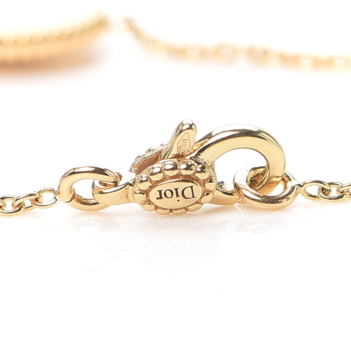 18K Yellow Gold Diamond Mother of Pearl Rose Des Vents Bracelet