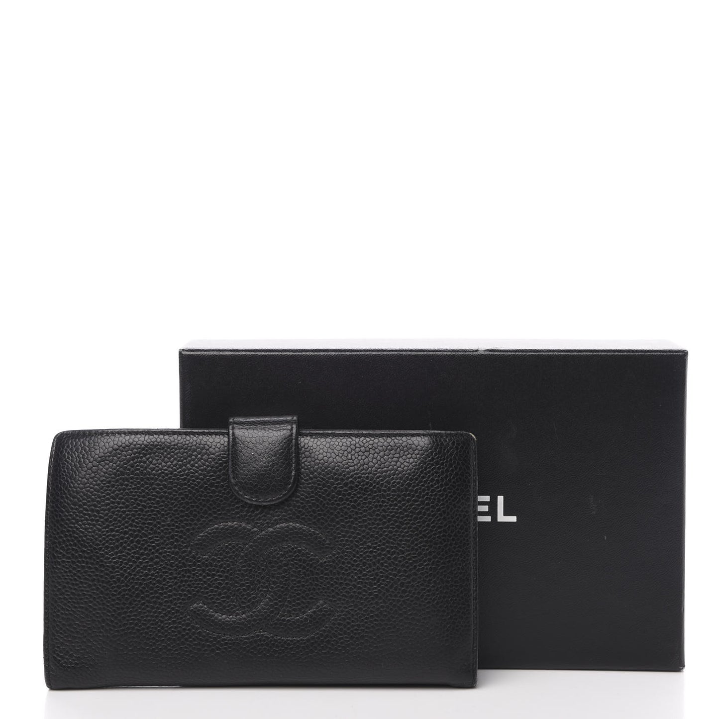 Caviar Timeless CC French Wallet Black