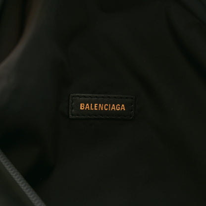 Balenciaga Recycled Sport Nylon Logo Embroidered Wheel Beltpack Black 6 of 9