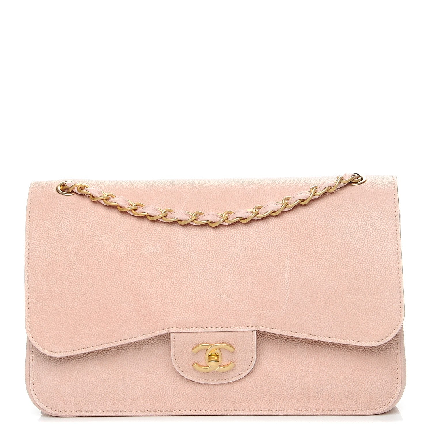 Chanel Grained Calfskin Jumbo Classic Pure Double Flap Nude 1 of 10