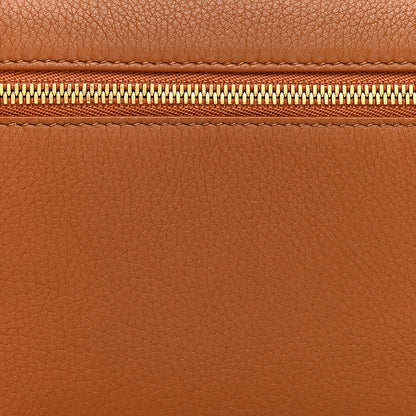 Loro Piana Grained Calfskin L19 Extra Pocket Pouch Warm Tan 7 of 10