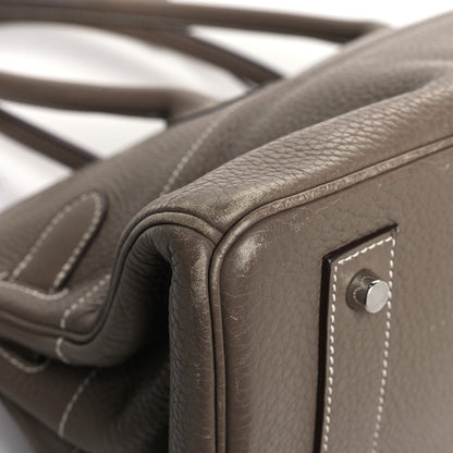 Hermes Taurillon Clemence JPG Birkin 42 Etoupe 13 of 20