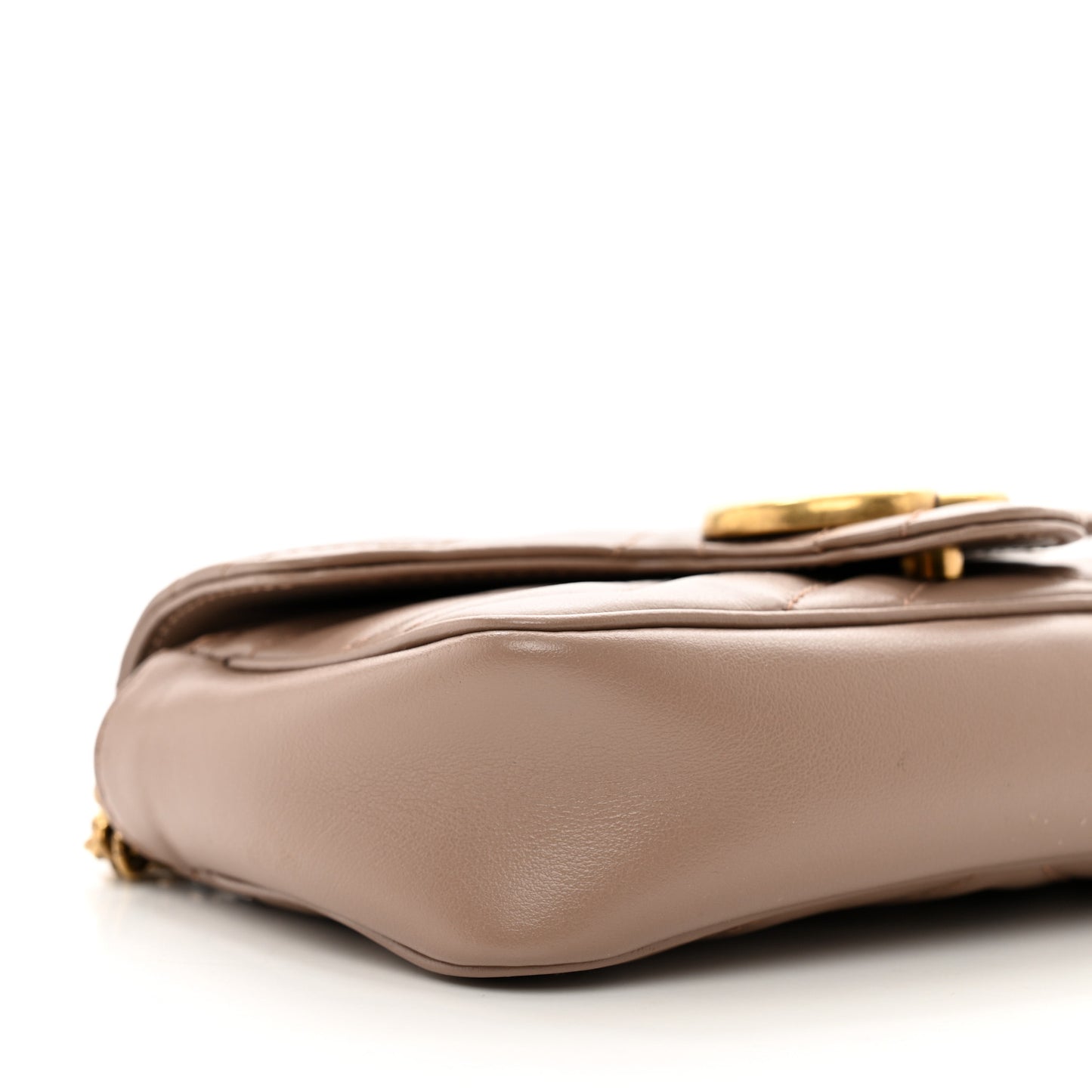 Calfskin Matelasse Super Mini GG Marmont Shoulder Bag Porcelain Rose