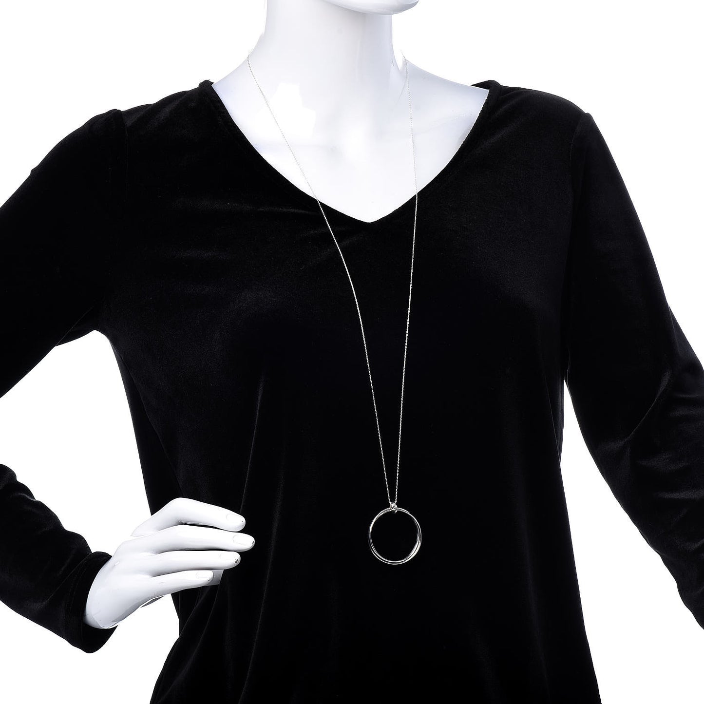 Sterling Silver Large Paloma's Melody Circle Pendant Necklace