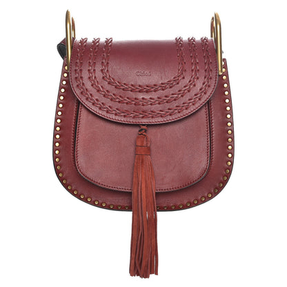 Chloe Calfskin Braided Small Hudson Shoulder Bag Sienna Red 1 of 7