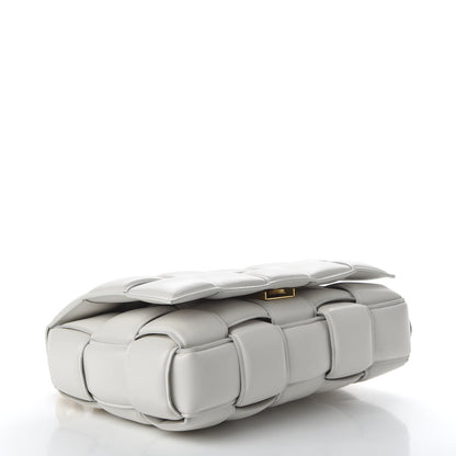 Bottega Veneta Lambskin Maxi Intreccio Padded Chain Cassette Crossbody Bag White 4 of 10