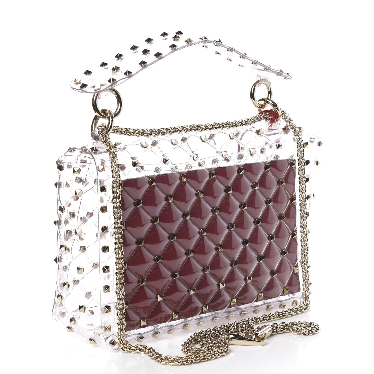 Valentino Garavani PVC Medium Rockstud Spike Shoulder Bag 3 of 9