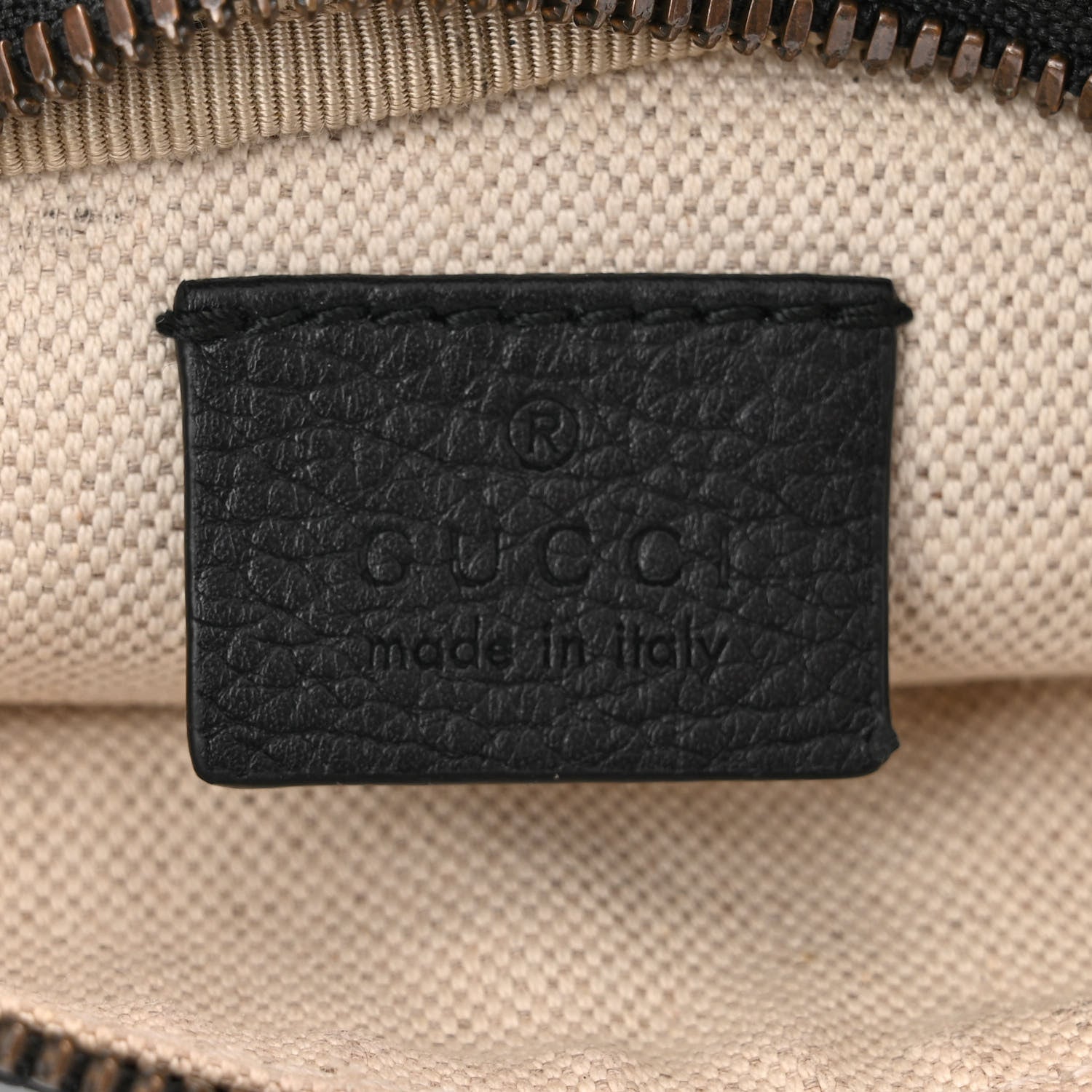Gucci Grained Calfskin Small Logo Belt Bag Black 6 of 10
