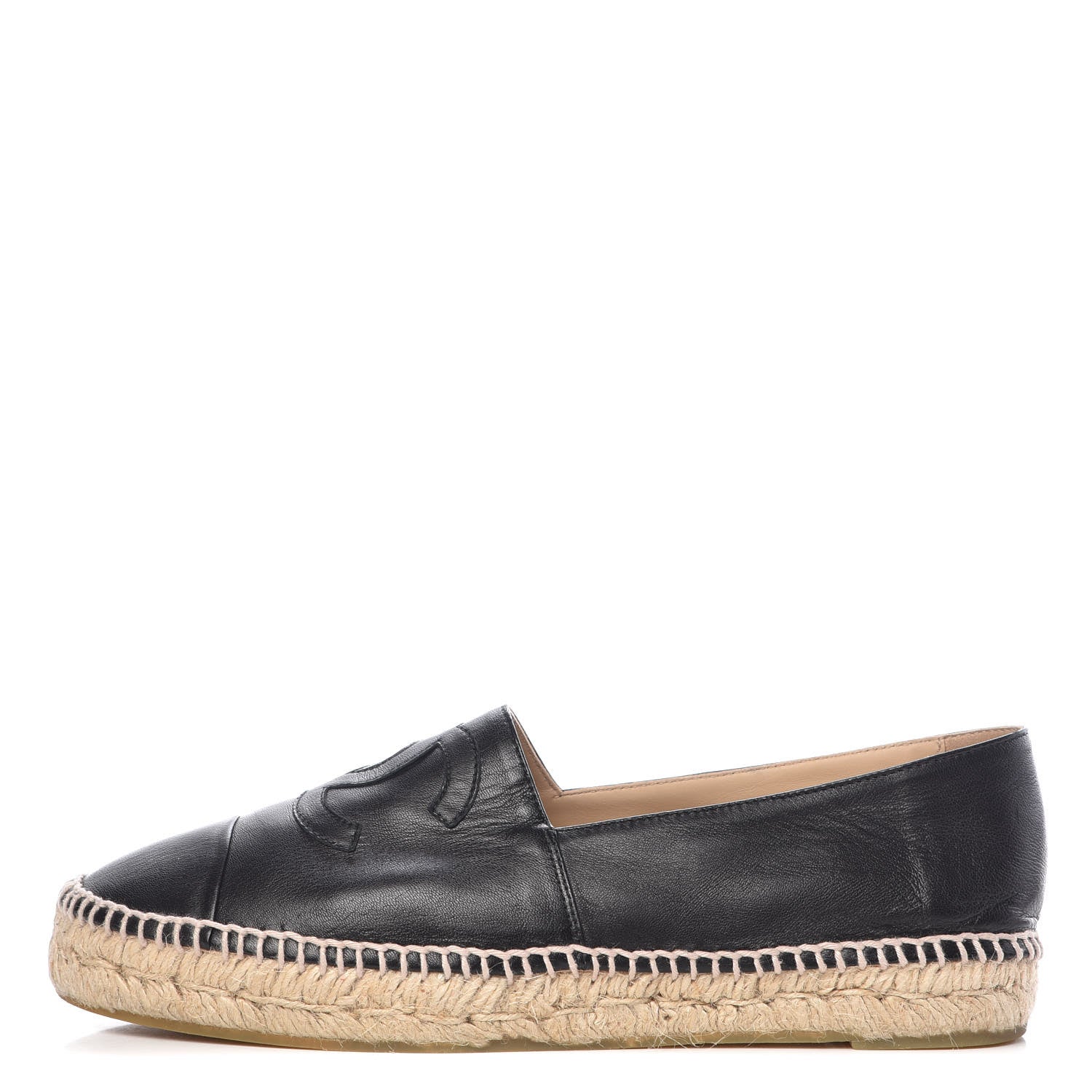 Chanel Lambskin CC Espadrilles 40 Black 1 of 12