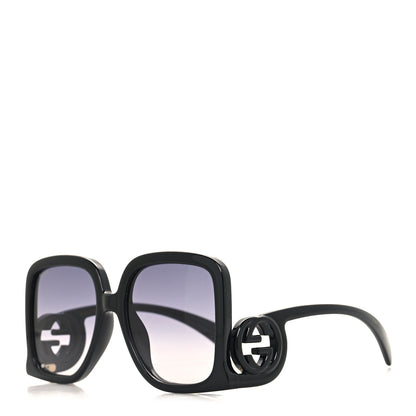 Gucci Acetate Rectangle Frame Sunglasses GG1326S Black 1 of 8