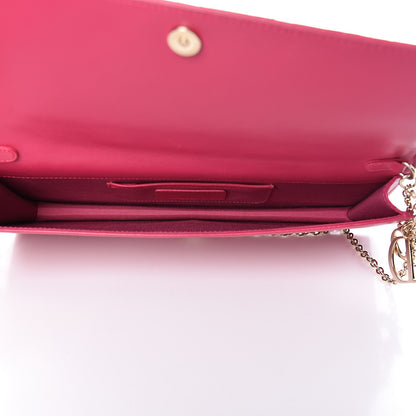 Christian Dior Lambskin Cannage Rendezvous Chain Wallet Pink 5 of 14