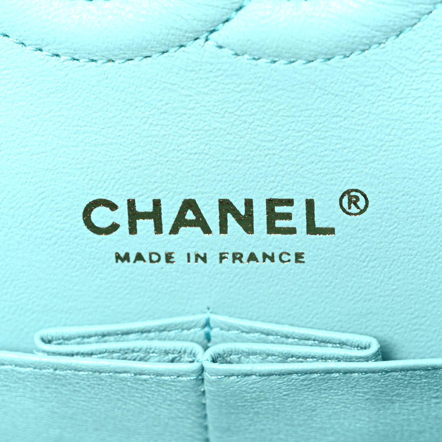 Chanel Caviar Quilted Medium Double Flap Light Blue 6 of 10