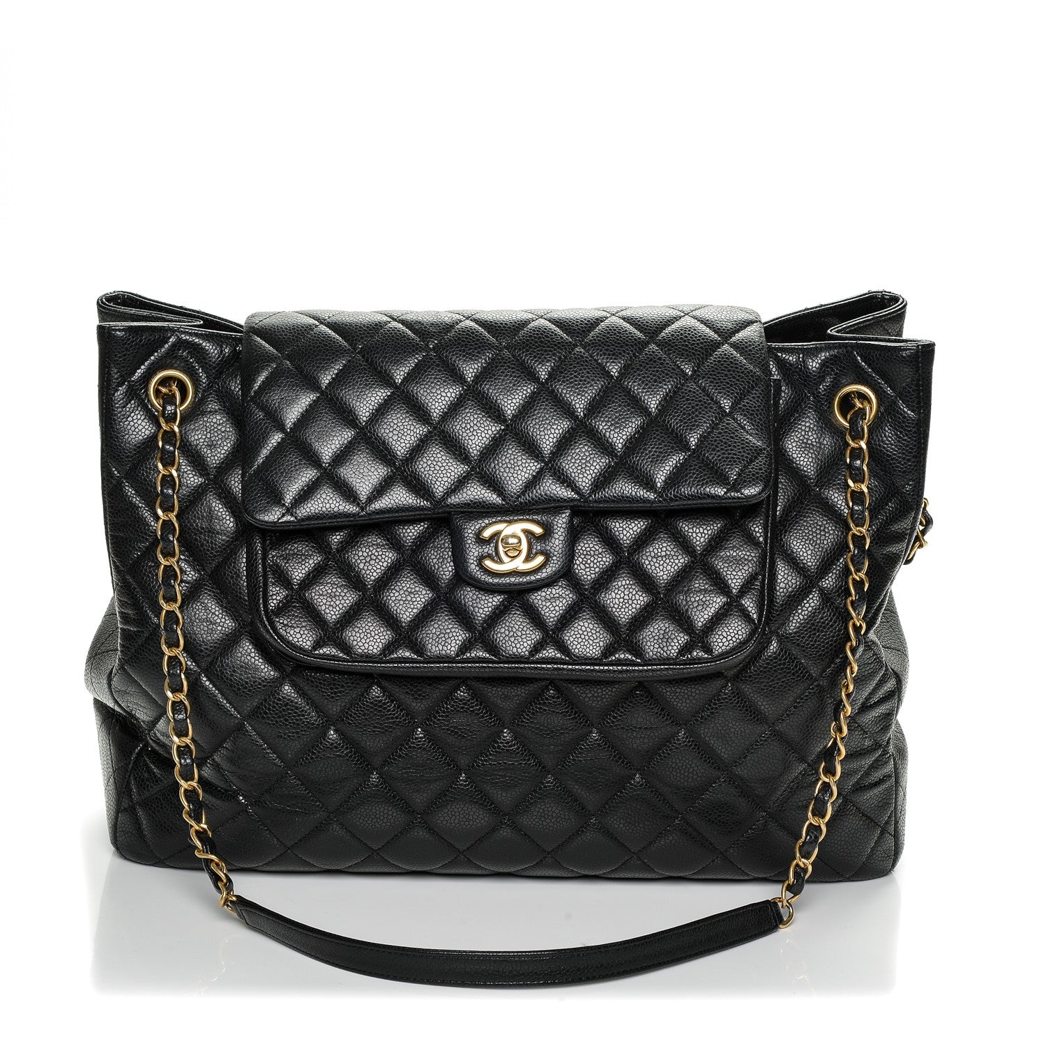 Chanel Caviar Quilted Flap Tote Black 1 of 7