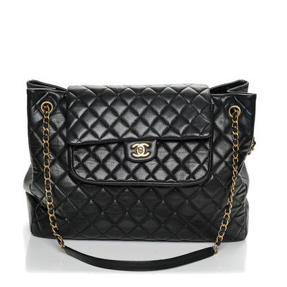 Chanel Caviar Quilted Flap Tote Black 1 of 7