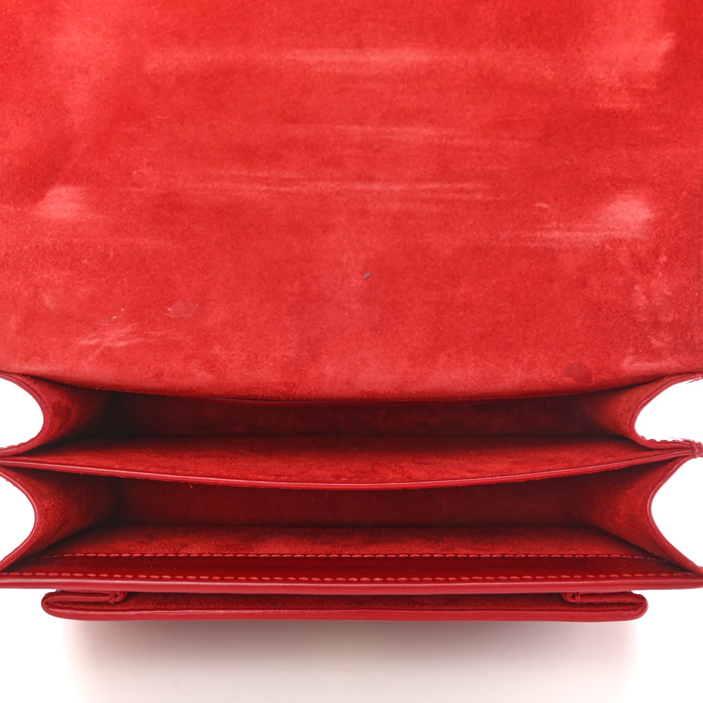 Patent Small Monogram Sunset Red