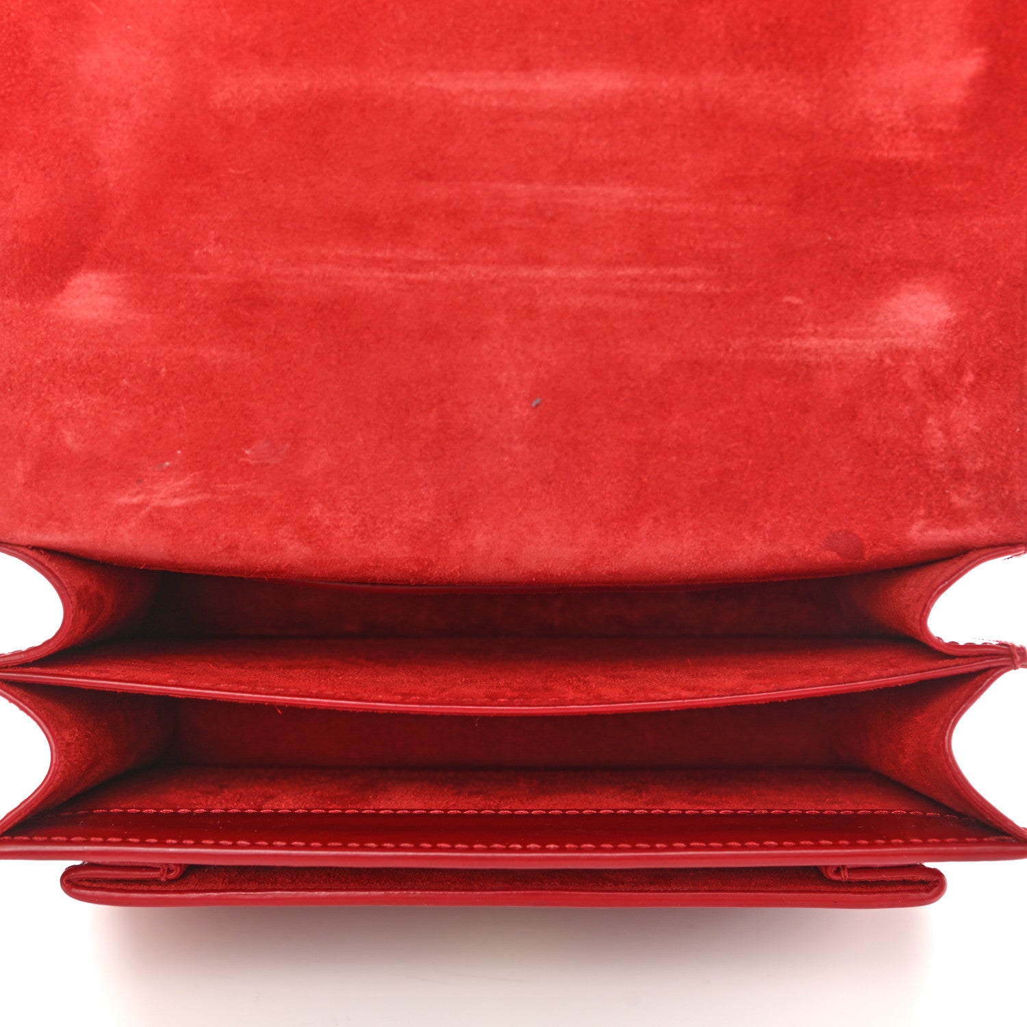 Saint Laurent Patent Small Monogram Sunset Red 5 of 13