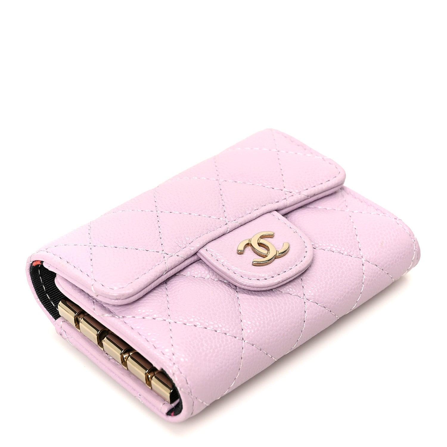 Chanel Caviar Quilted Classic 4 Key Holder Wallet Light Pink 4 of 10