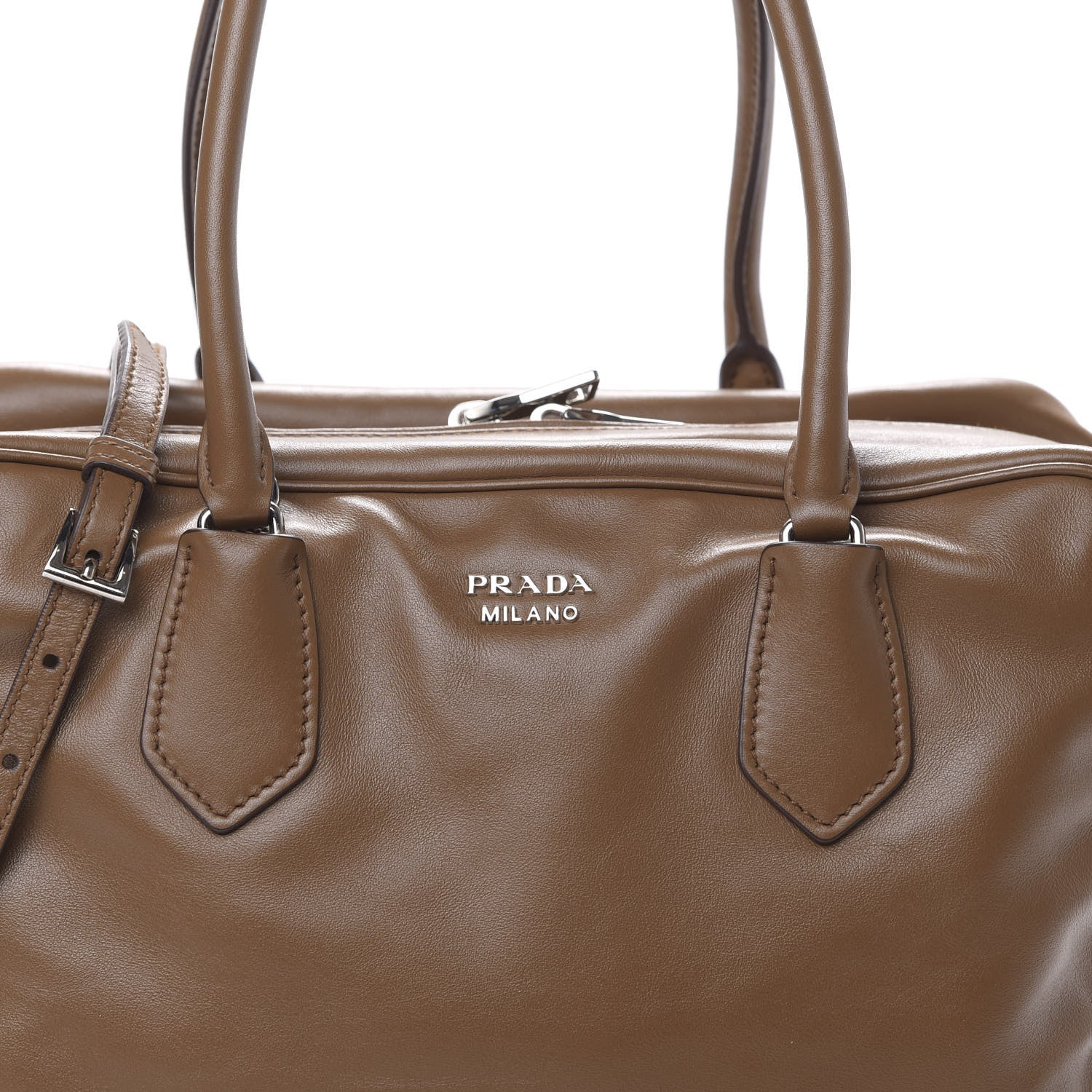 Prada Soft Calf Medium Inside Tote Cannella Turchese 10 of 10