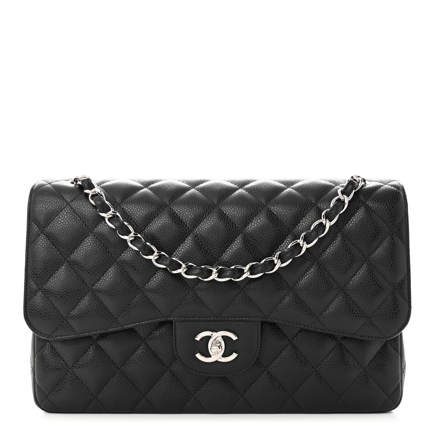 Chanel Caviar Quilted Jumbo Double Flap Black 1 of 11