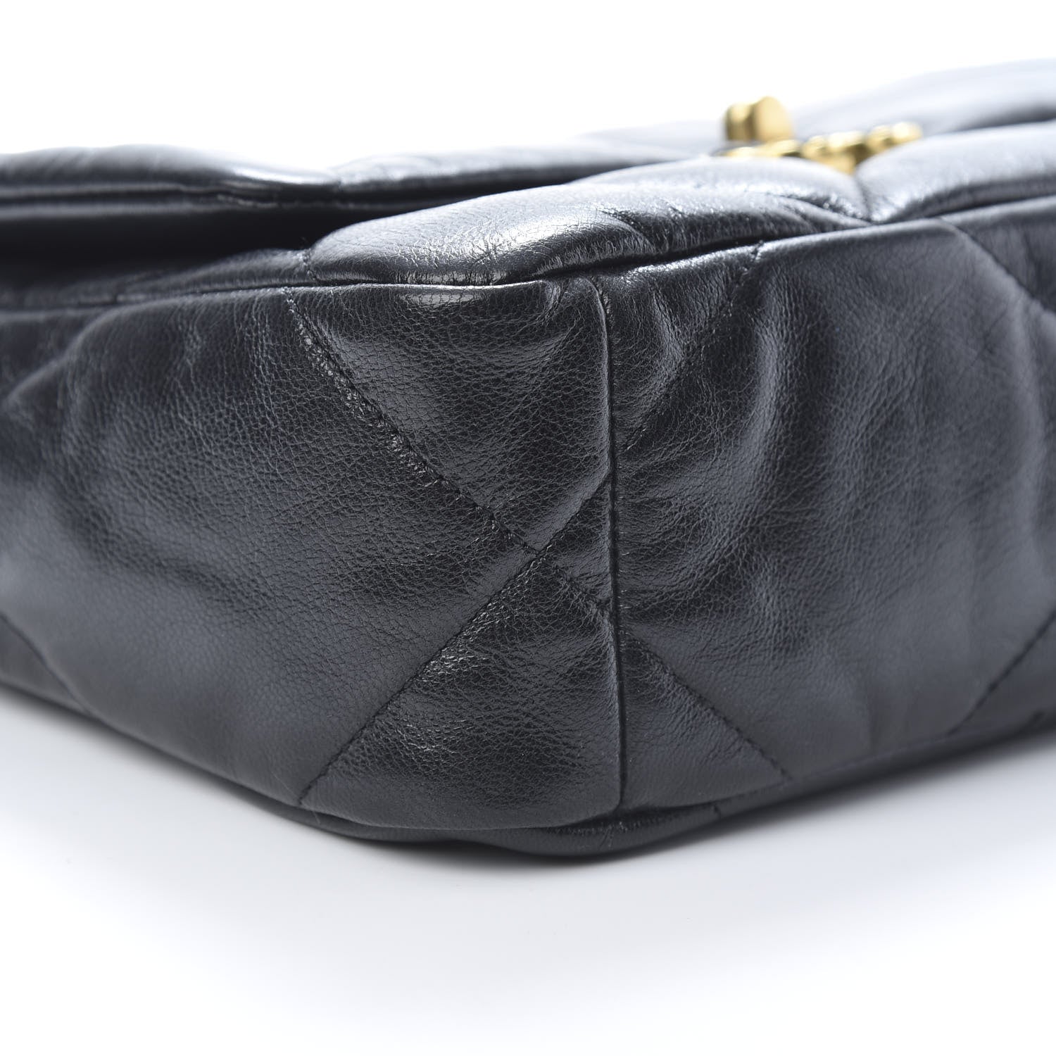 Chanel Goatskin Quilted Medium 19 Flap Black 9 of 11