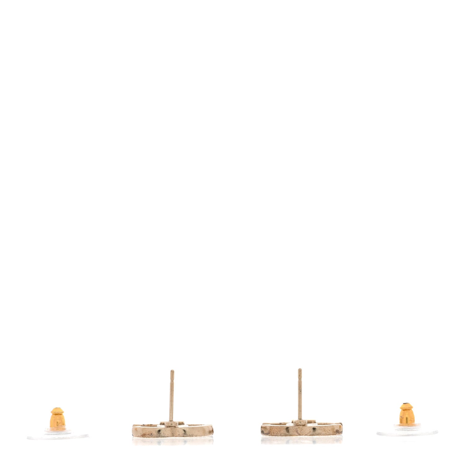 Chanel Crystal CC Earrings Gold 3 of 5