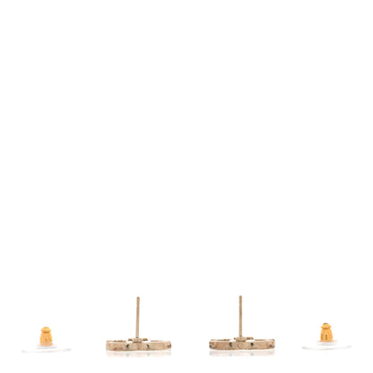 Chanel Crystal CC Earrings Gold 3 of 5