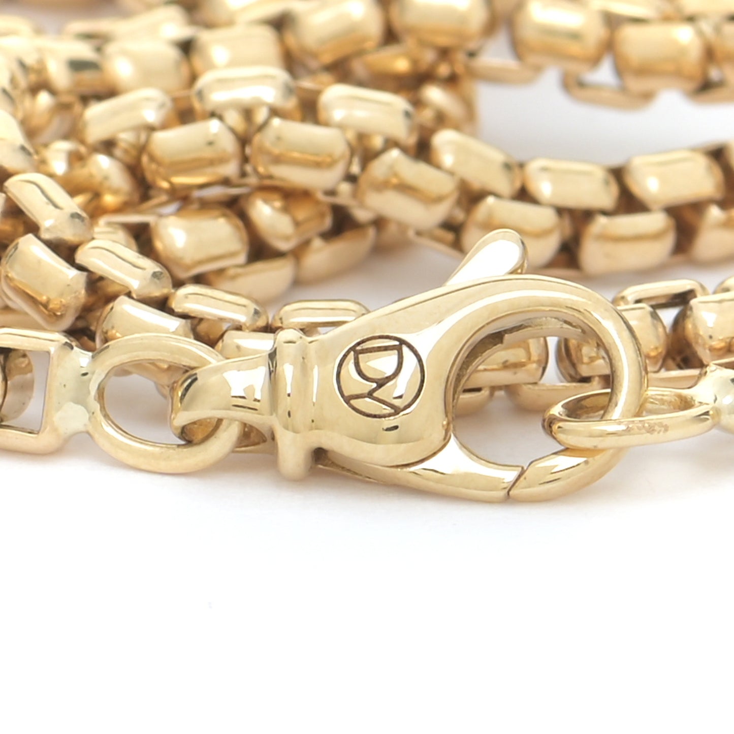 18K Yellow Gold 3.4mm Box Chain Necklace 24"