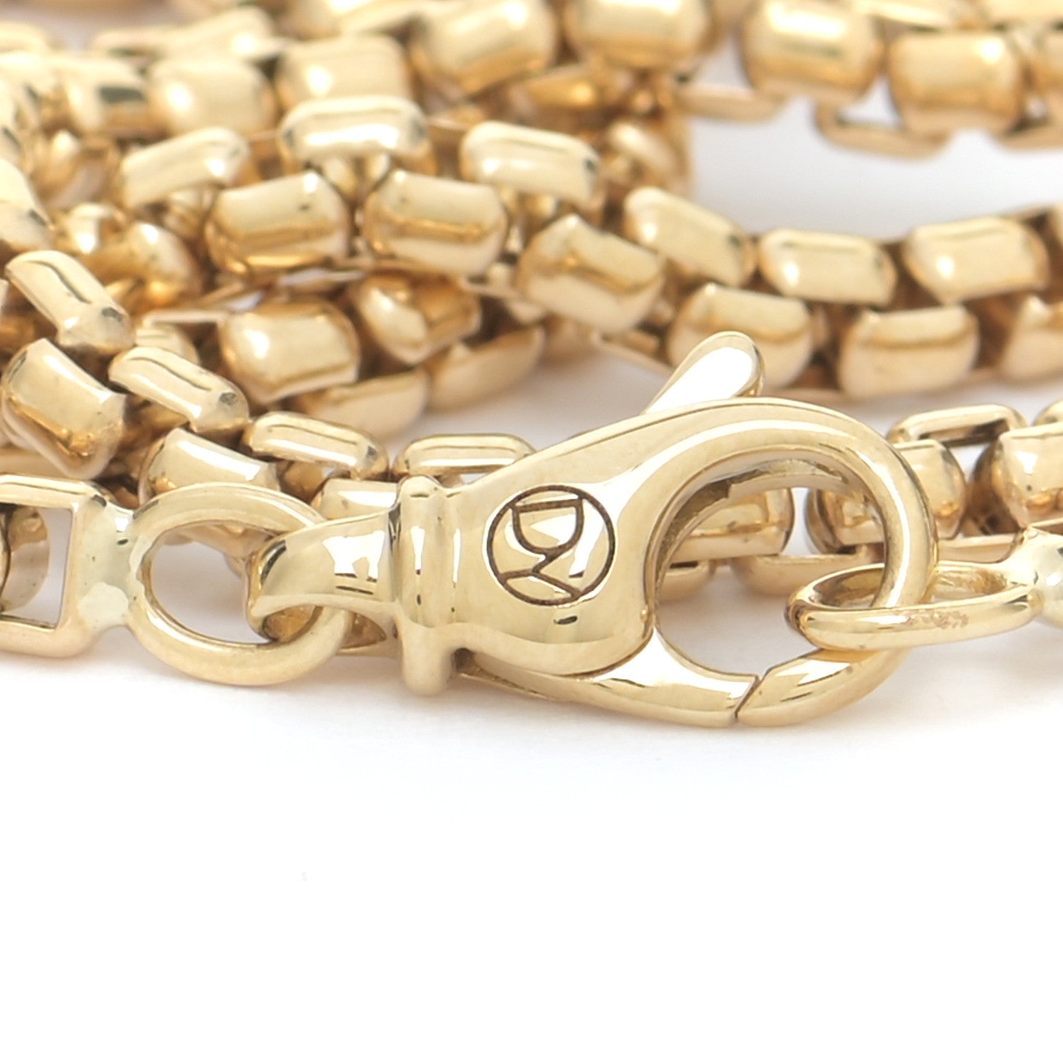 David Yurman 18K Yellow Gold 3.4mm Box Chain Necklace 24" 5 of 5