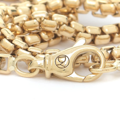 David Yurman 18K Yellow Gold 3.4mm Box Chain Necklace 24" 5 of 5