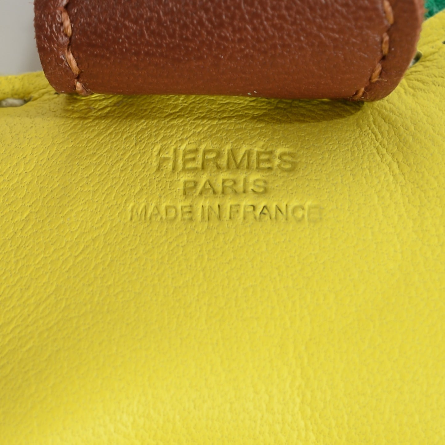 Milo Lambskin Grigri Rodeo Horse Bag Charm PM Lime Menthe Fauve