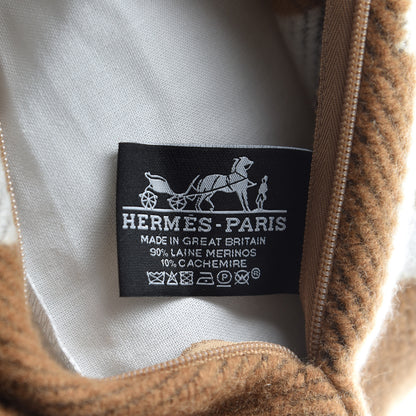 Hermes Wool Cashmere Avalon Pillow PM Ecru Camel 3 of 3