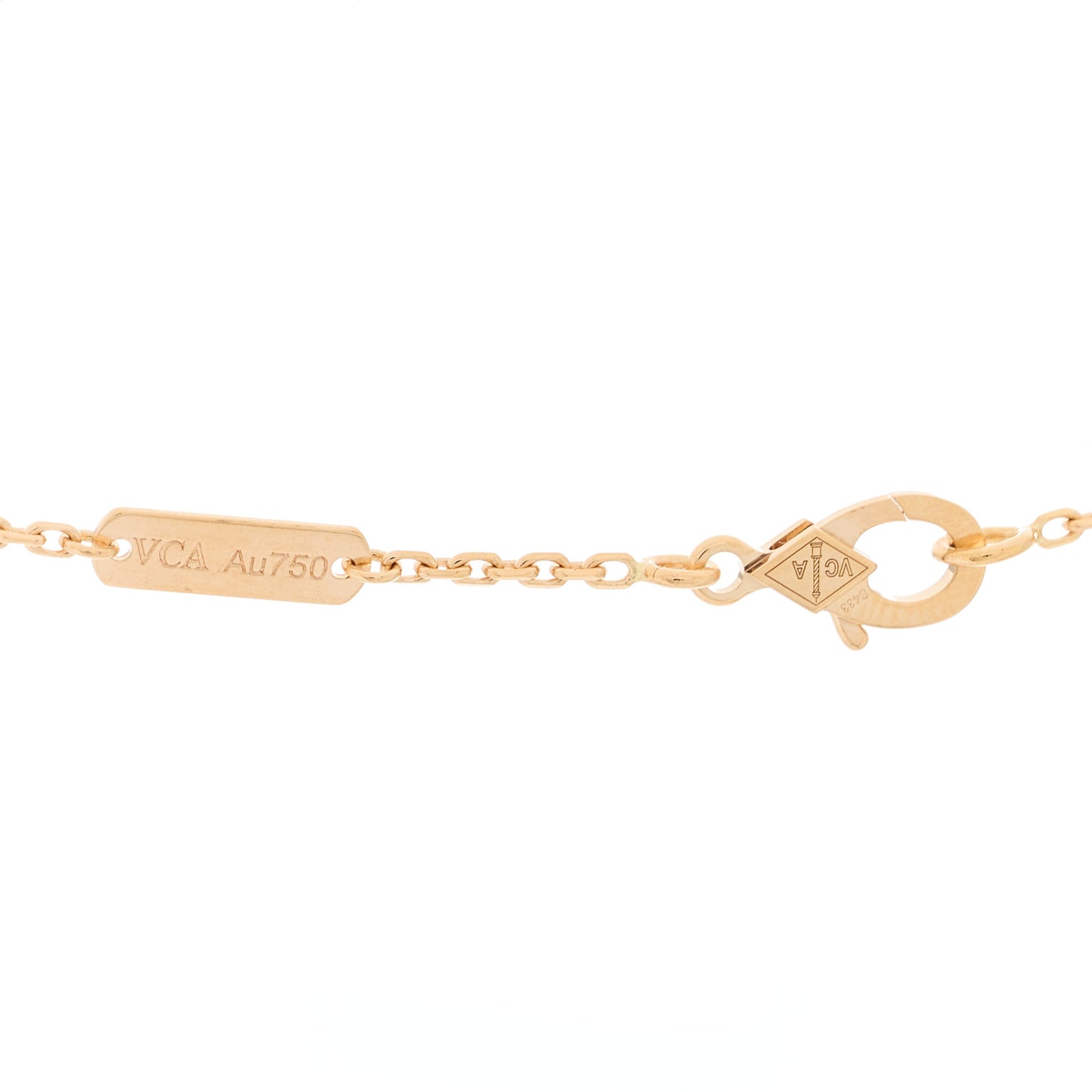 18K Rose Gold Vintage Alhambra Pendant Necklace