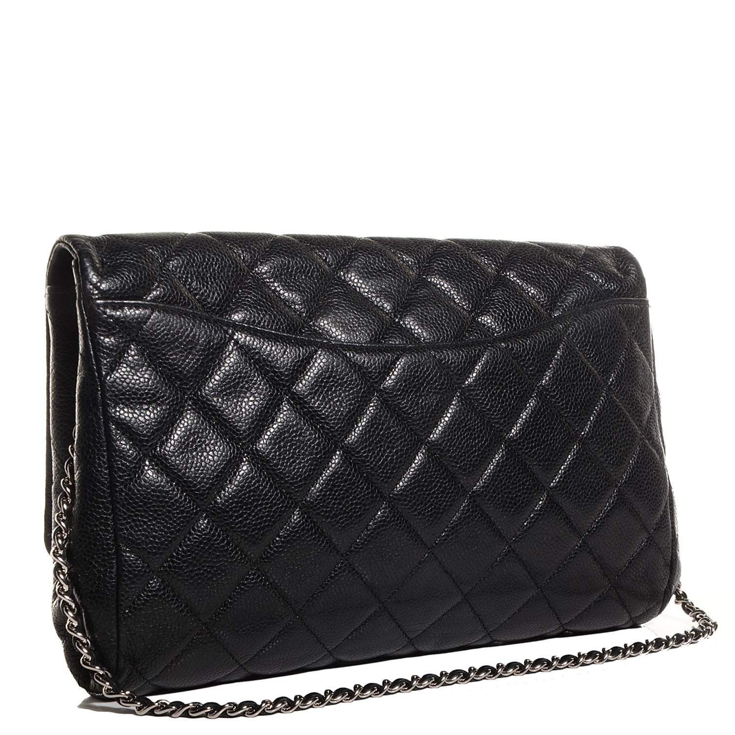 Chanel Caviar Quilted Clutch With Chain Flap Black 3 of 16