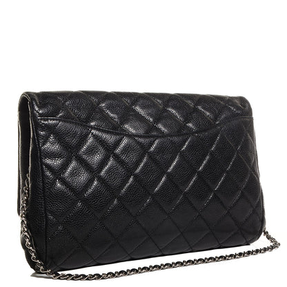 Chanel Caviar Quilted Clutch With Chain Flap Black 3 of 16