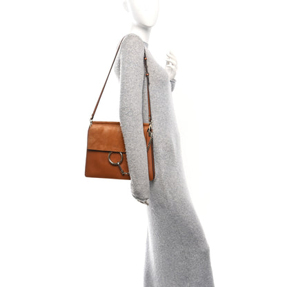 Chloe Suede Calfskin Medium Faye Shoulder Bag Caramel 2 of 9