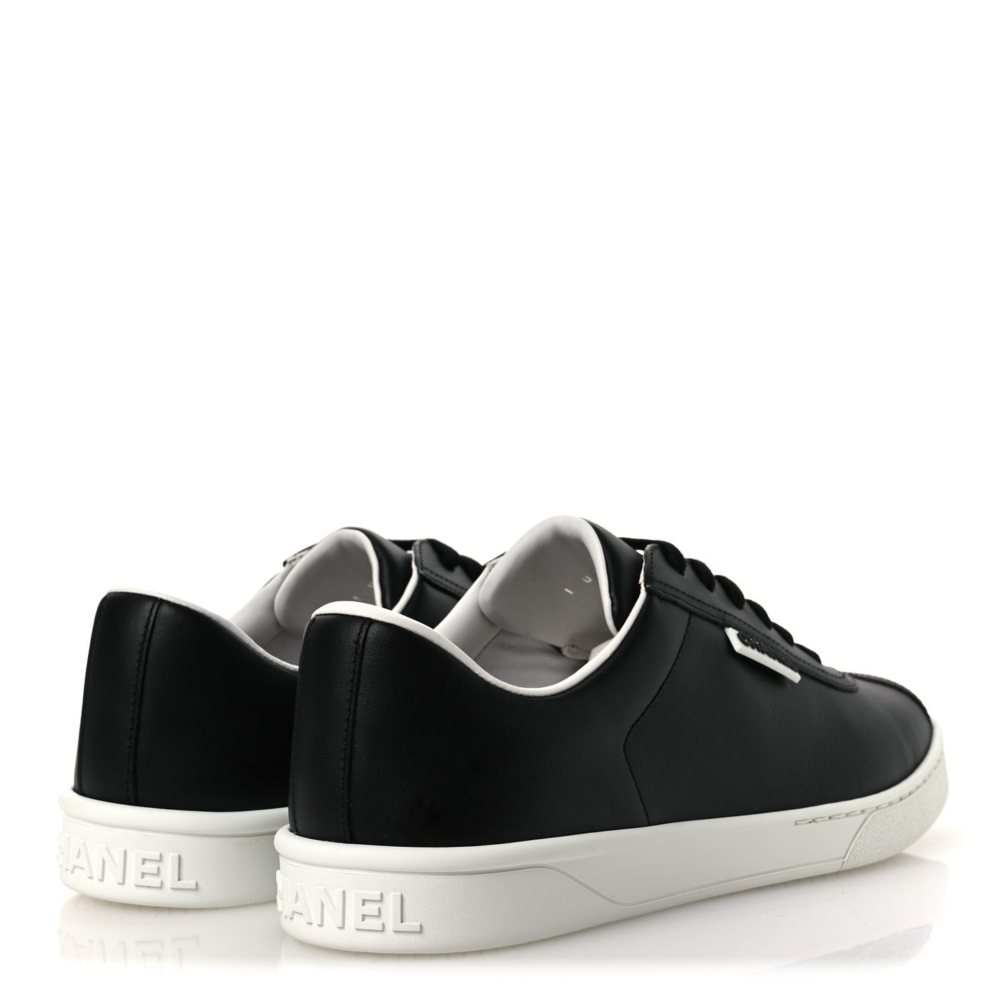Calfskin CC Womens Uniform Sneakers 41 Black