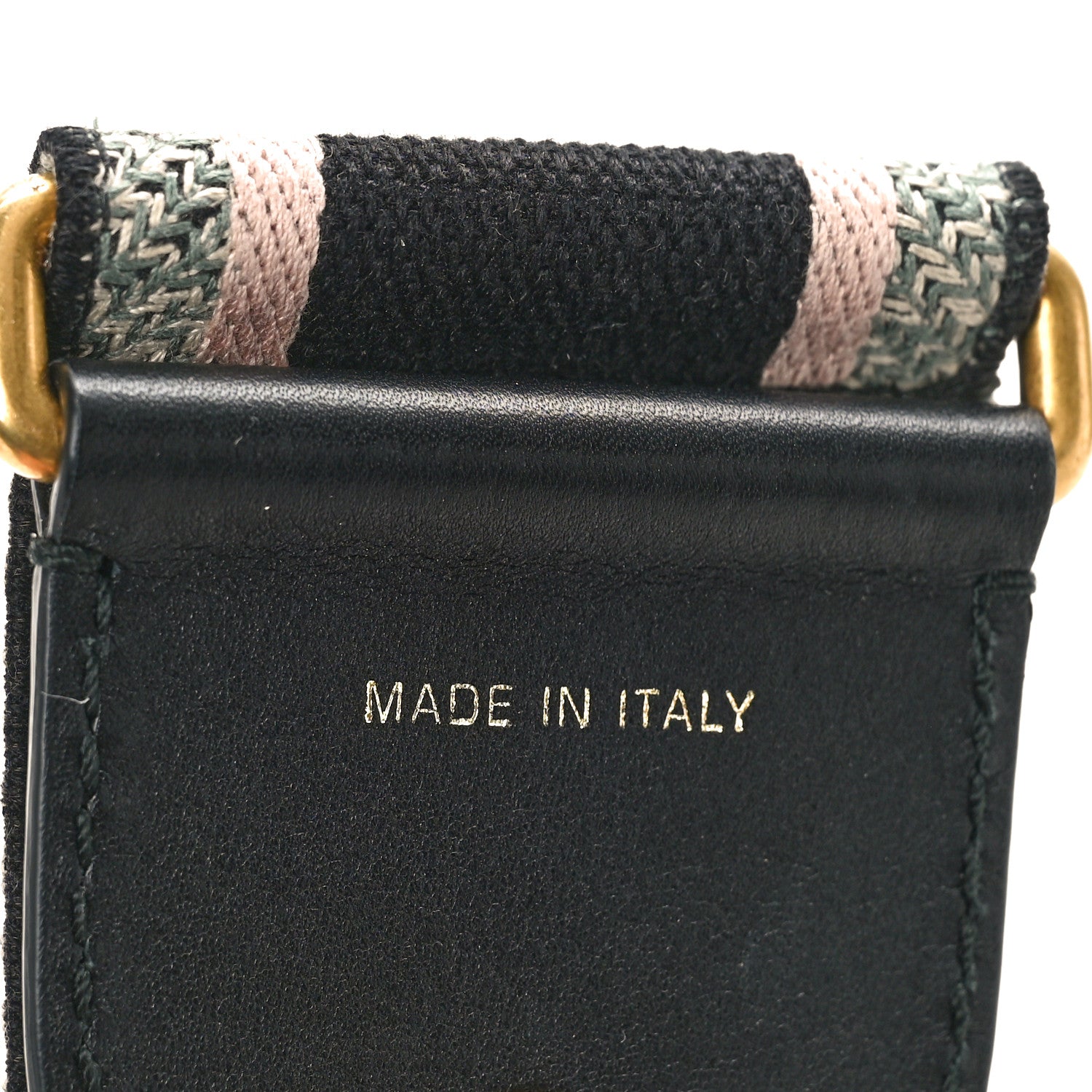 Christian Dior CHRISTIAN DIOR Canvas Embroidered Shoulder Strap Rose Multicolor 4 of 4