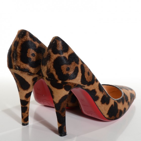 Christian Louboutin Calf Hair Leopard Particule 100 Pumps 35 4 of 12