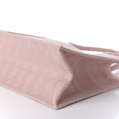 Christian Dior Canvas Embroidered Cannage Medium Book Tote Bois De Rose 9 of 18