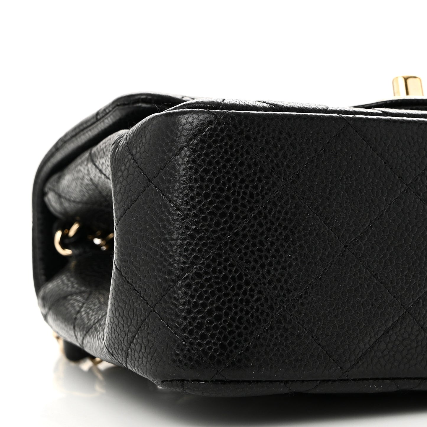 Caviar Quilted Mini Square Flap Black