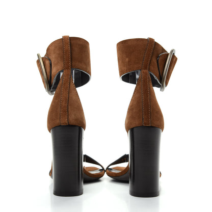 Saint Laurent Suede Otterproof Ankle Strap Sandals 36.5 Land 7 of 11