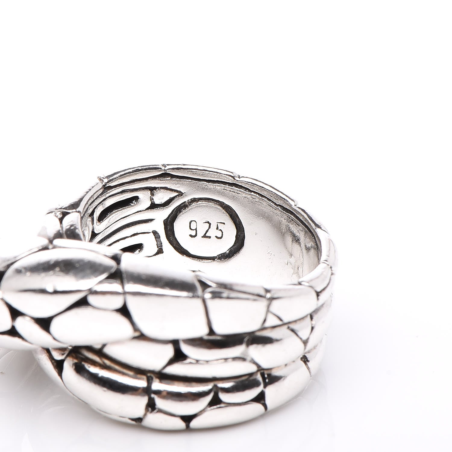 John Hardy Sterling Silver Kali Silver Twist Ring 54 7 5 of 6