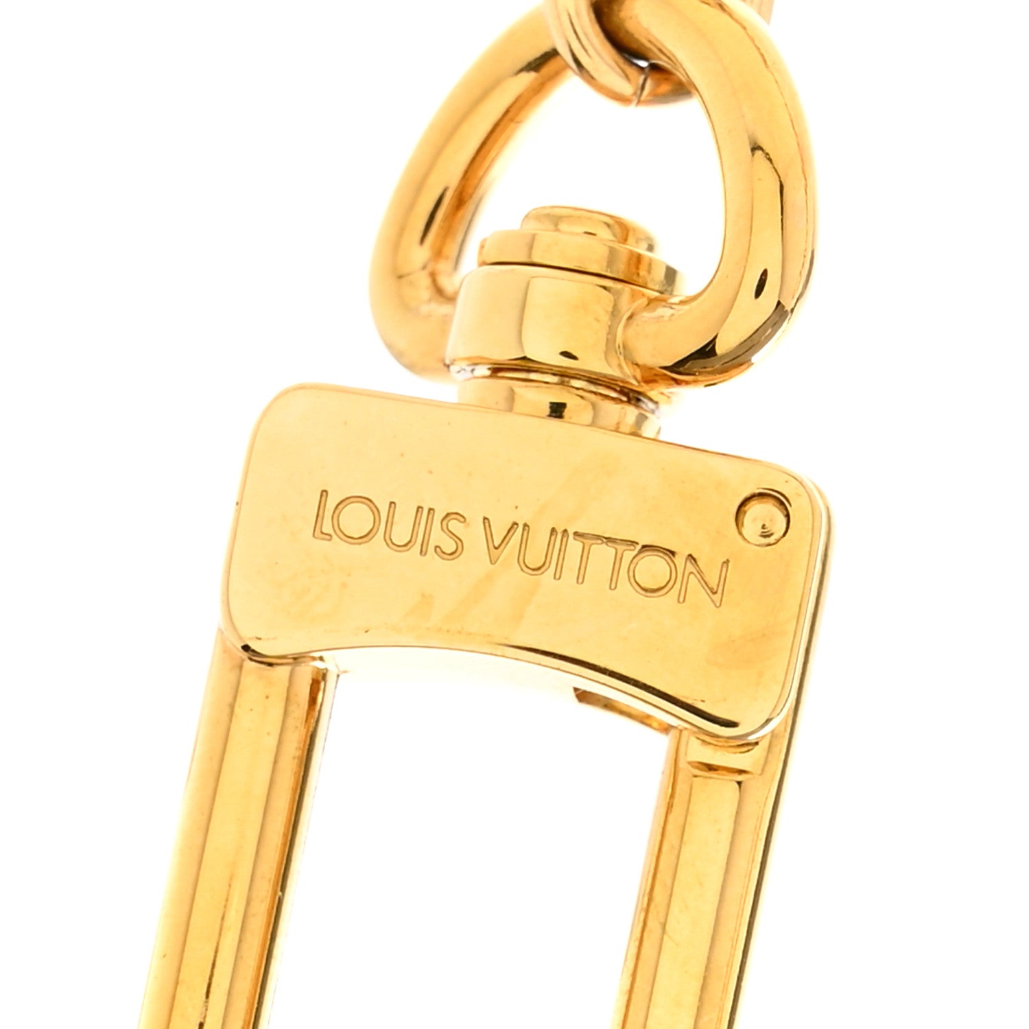 Louis Vuitton Enamel Iconic Speedy Bag Charm Chain Gold 3 of 5