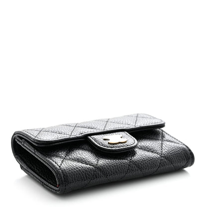 Chanel Caviar Quilted Flap Card Holder Wallet Black 4 of 11