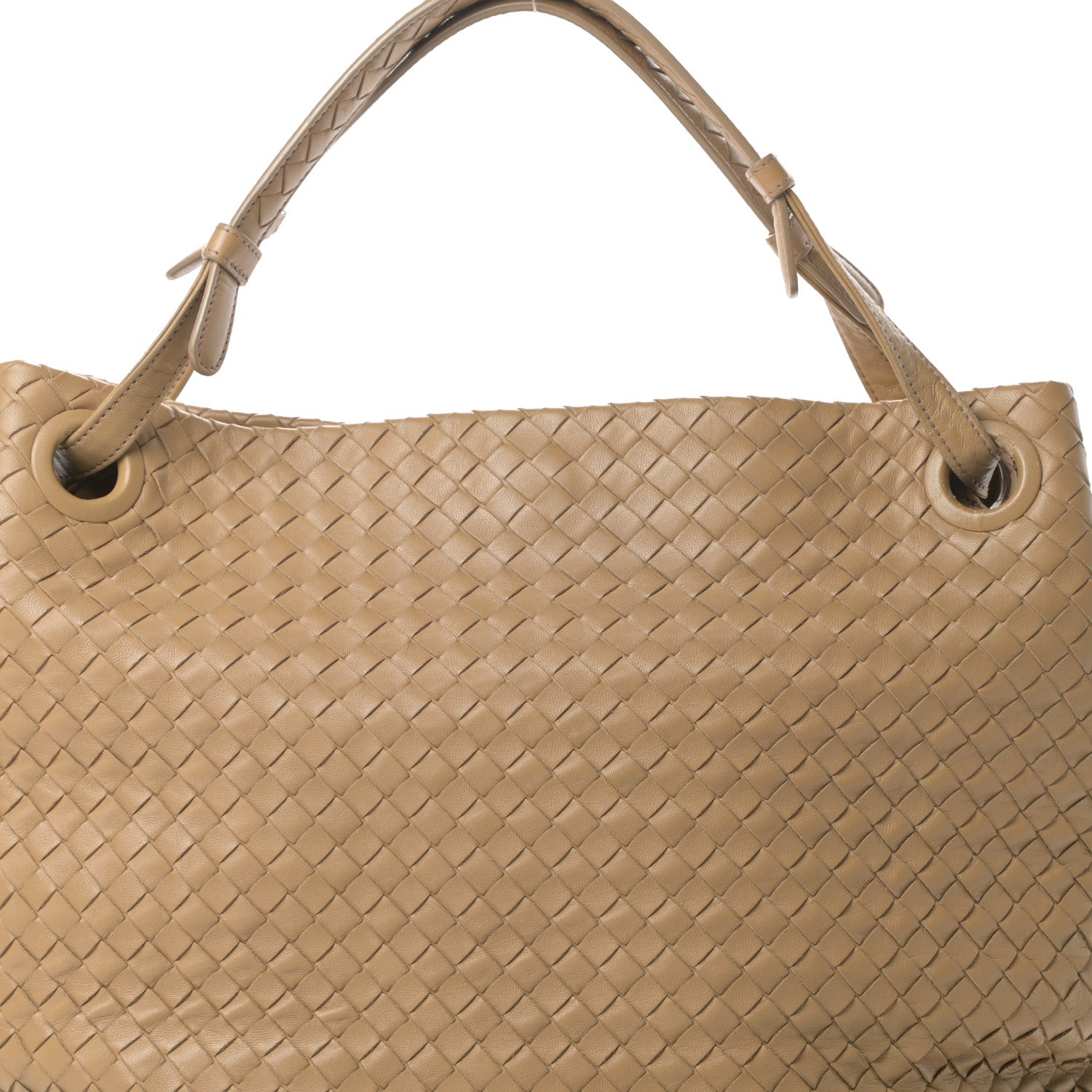 Bottega Veneta Nappa Intrecciato Garda Shoulder Bag Camel 8 of 15