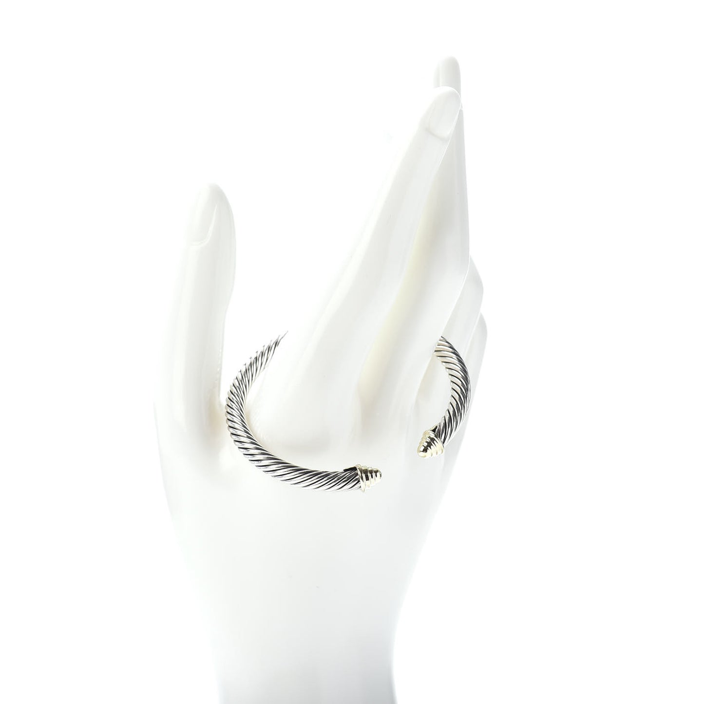 Sterling Silver 14K Yellow Gold 5mm Cable Classics Bracelet