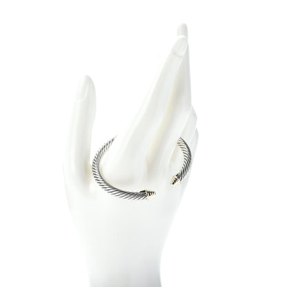 David Yurman Sterling Silver 14K Yellow Gold 5mm Cable Classics Bracelet 2 of 4