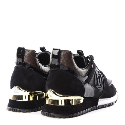Louis Vuitton Suede Monogram Run Away Sneakers 37.5 Black 4 of 9