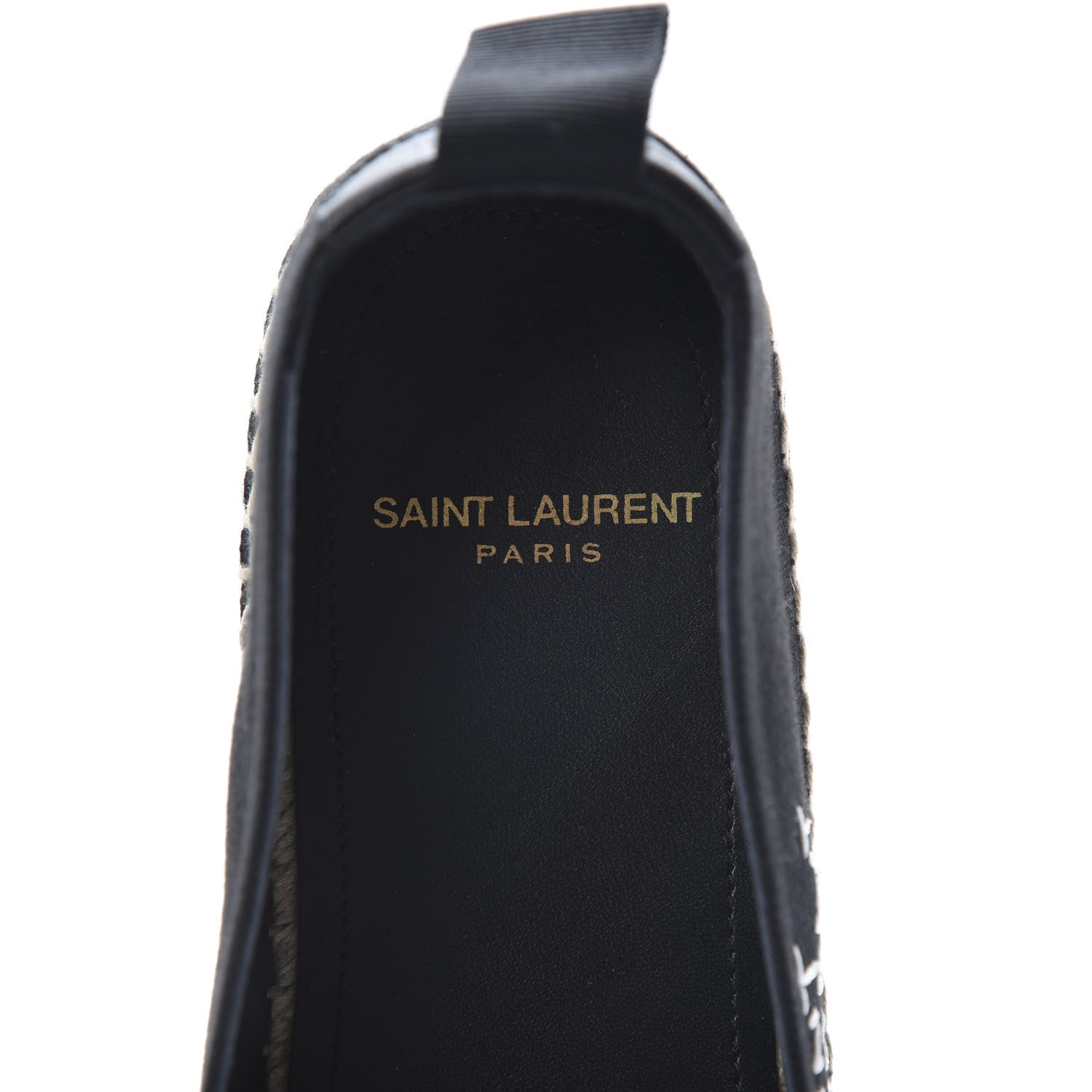 Saint Laurent Canvas Nappa Elba Light Logo Embroidered Espadrilles 36 Black 7 of 8